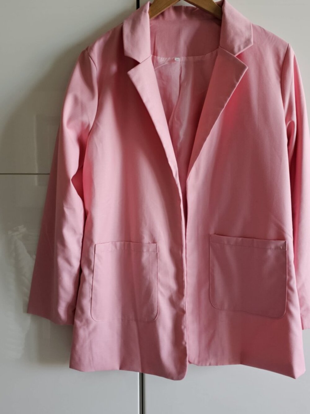 Pink Lightweight Open Front Blazer - Picture 4 of 9